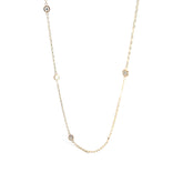 14k White Gold 1.50CT G SI1 Round Diamond By The Yard Necklace